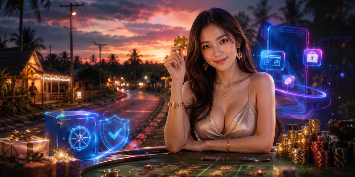 Permainan baccarat gaya Malaysia dengan suasana kasino tempatan